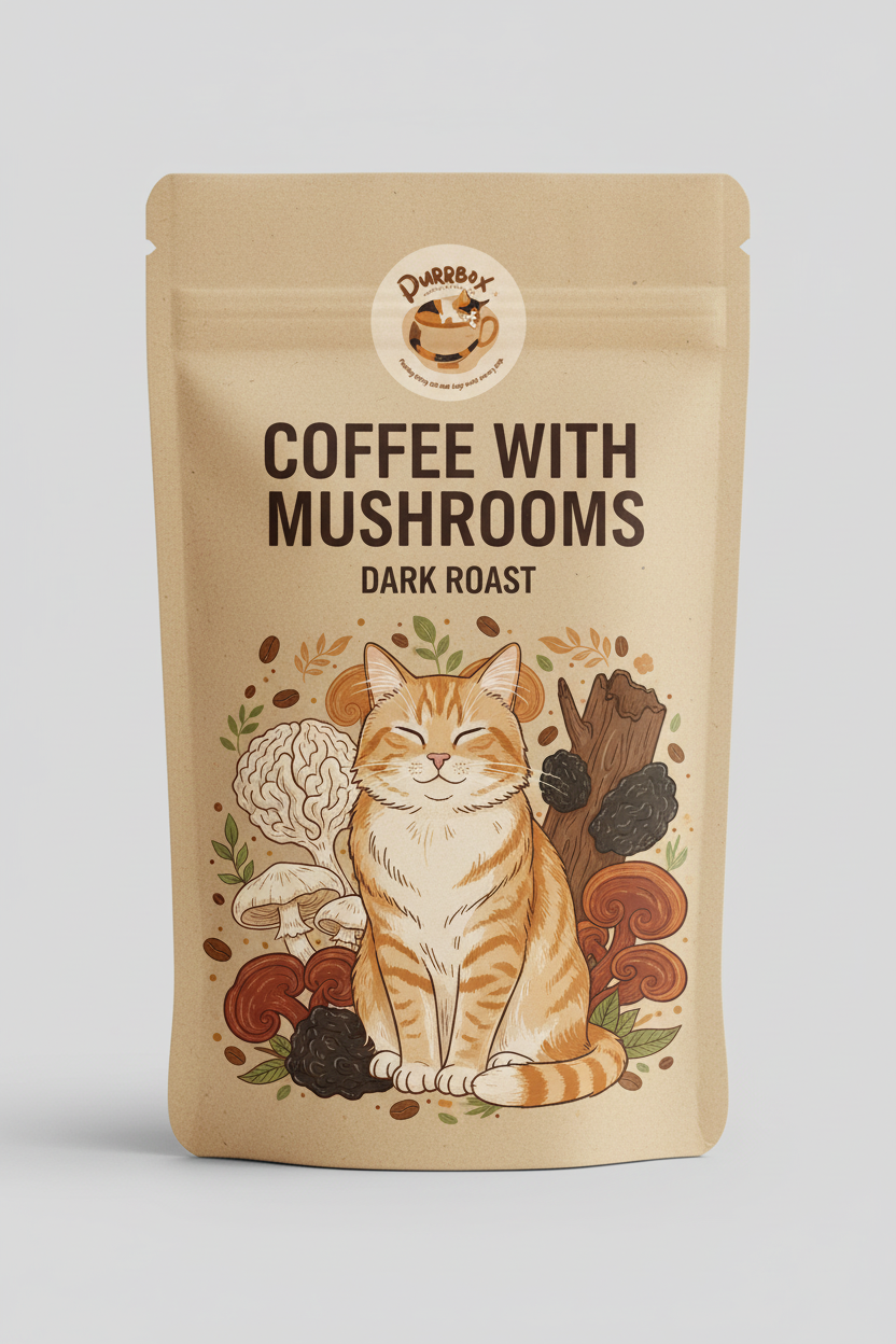 Coffee with Mushrooms Dark Roast Bag