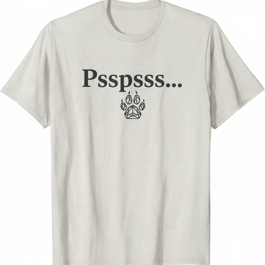 Psspsss minimalist front design with paw print