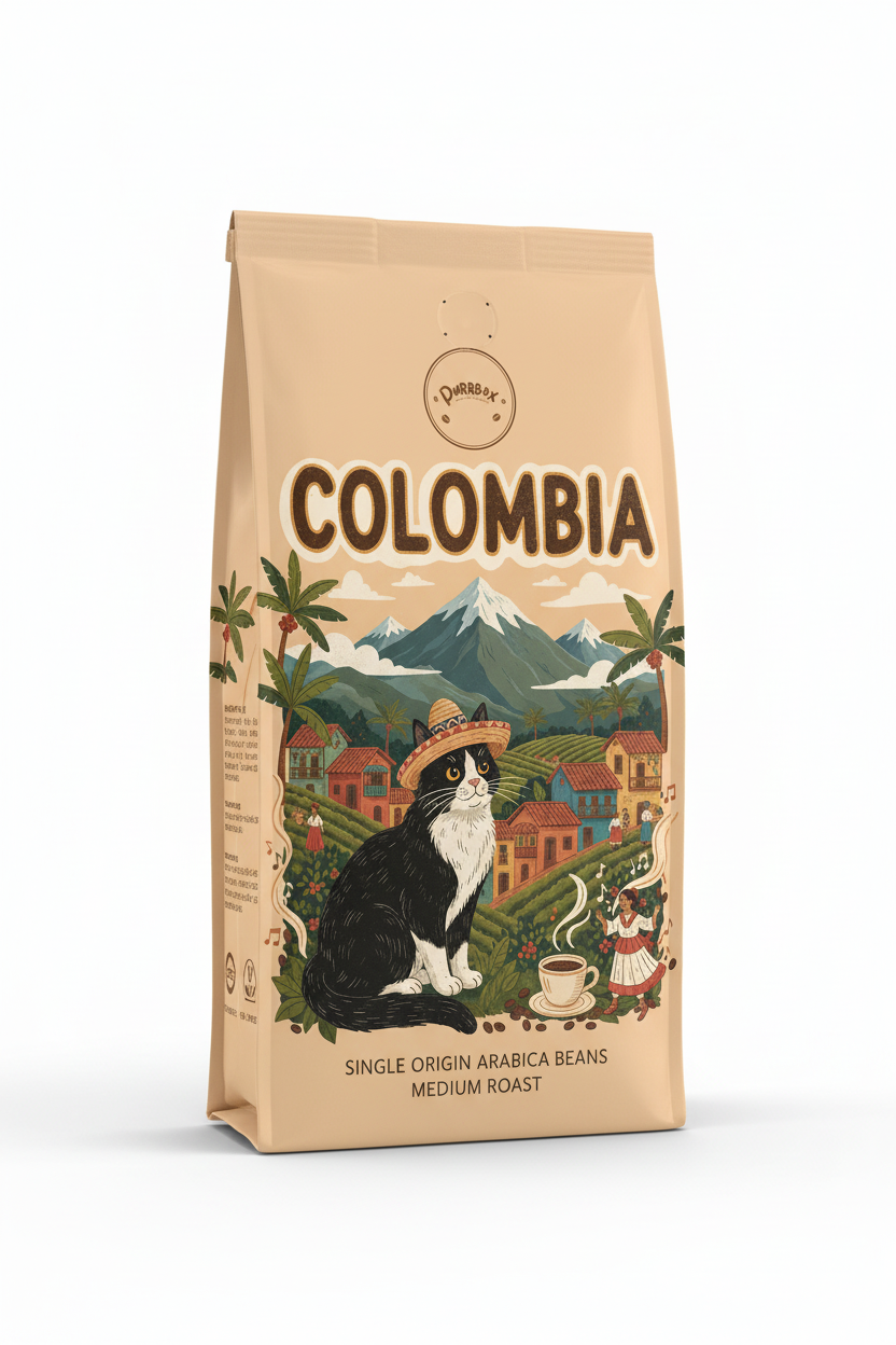 Colombia coffee bag full product mockup
